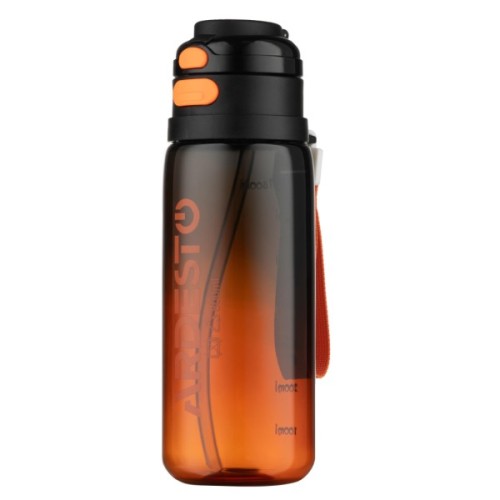 Пляшка для води Ardesto Gym 800мл, пластик, чорний (AR2280GL)