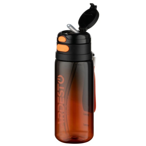 Пляшка для води Ardesto Gym 800мл, пластик, чорний (AR2280GL)