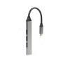 Концентратор Gembird USB-C to 1xUSB 3.1 + 3xUSB 2.0 silver (UHB-CM-U3P1U2P3-03)