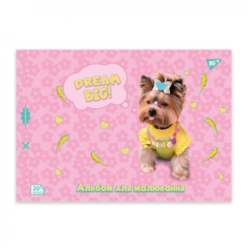 Альбом для малювання Yes А4 20 скоба з перфорацією Dogs (130603)