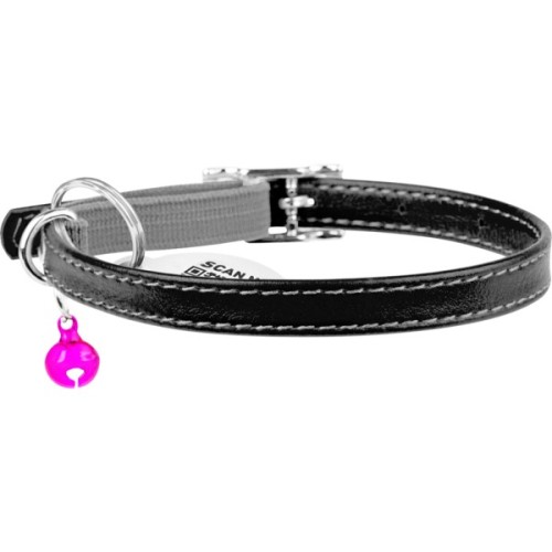 Нашийник для тварин WAUDOG Glamour з QR паспортом Д 17-20 см чорний (32751)