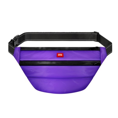 Поясна сумка-бананка для собак WAUDOG Family 33х17х10 см фіолетова (56899)