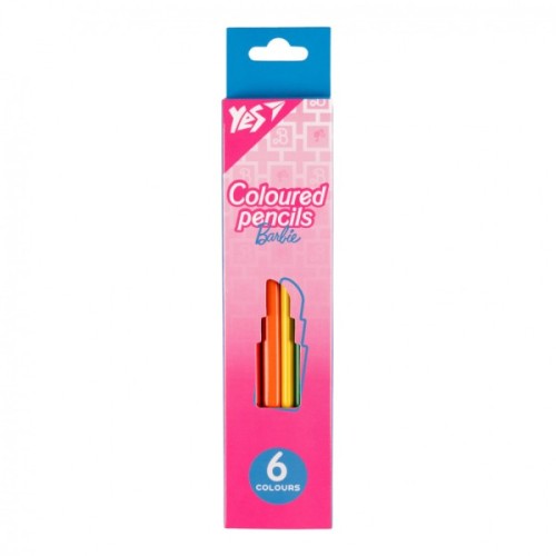Олівці кольорові Yes 6 кольорів Barbie рожевий (290727)