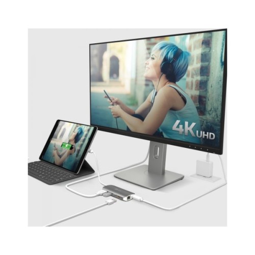 Порт-реплікатор J5create Dock-Station USB-C 9-in-1 (хаб/HDMI/PD/картридер) (JCD383-N)