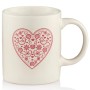 Чашка Ardesto Heart, 320мл, кераміка, білий (AR3074W)