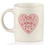 Чашка Ardesto Heart, 320мл, кераміка, білий (AR3074W)