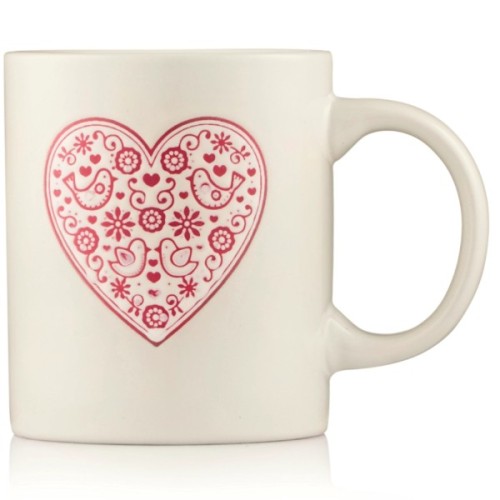 Чашка Ardesto Heart, 320мл, кераміка, білий (AR3074W)