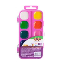 Акварельні фарби ZiBi KIDS Line Водорозчинні 10 кольорів рожева (ZB.6543-12)