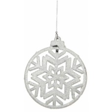 Ялинкова іграшка Christmas House Сніжинка симетрична Біла (8718861346732)