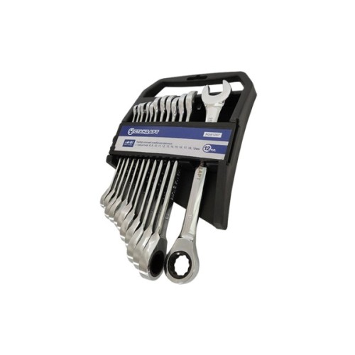 Ключ Стандарт ріжково-накидної з тріскачкою 8-19мм 12шт. (NGW12ST)