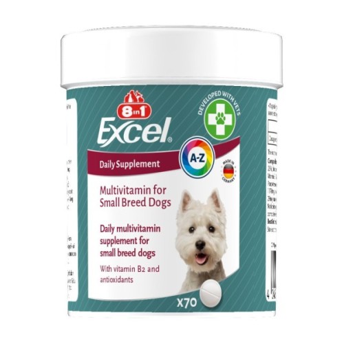 Вітаміни для собак 8in1 Excel Multi Vitamin Small Breed мультивітамін 70 шт (4048422183990)
