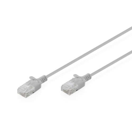 Патч-корд 0.3м, UTP, cat.6, Sliim, AWG 32/7, Cu, LSZH, grey Digitus (DK-1618-003S)