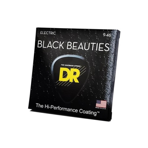 Струни для гітари DR Strings Black Beauties Electric - Light Heavy (09-46) (BKE-9/46)