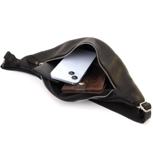 Сумка Shvigel З натуральної шкіри Чорна (23138)