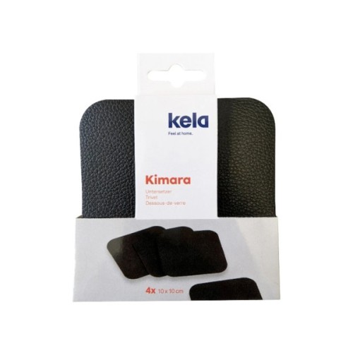 Підставка під гаряче Kela Kimara під чашку 10х10 см, 4 шт, коричневі (12092)