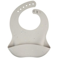 Нагрудничок Canpol babies DOTS силіконовий з кишенькою, сірий (51/029_grey)