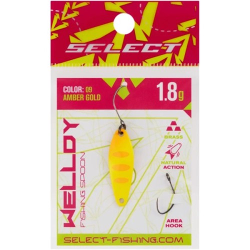 Блешня Select Welldy 1.8g 31mm 09 Amber Gold (1870.80.87)