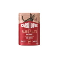 Вологий корм для кішок Carnilove Gravy Rabbit with Marigold Kitten 85 г (8595602584697)