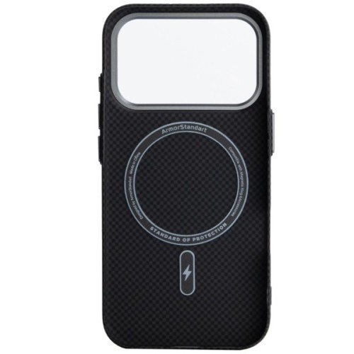 Чохол до мобільного телефона Armorstandart LikeCarbon2 MagCase Apple iPhone 17 Pro Kevlar Black (ARM88378)