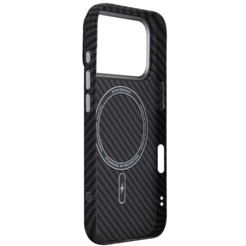 Чохол до мобільного телефона Armorstandart LikeCarbon2 MagCase Apple iPhone 17 Pro Kevlar Black (ARM88378)