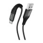 Дата кабель USB 2.0 AM to USB-C 1.0m X38 Cool black HOCO (6931474710567)