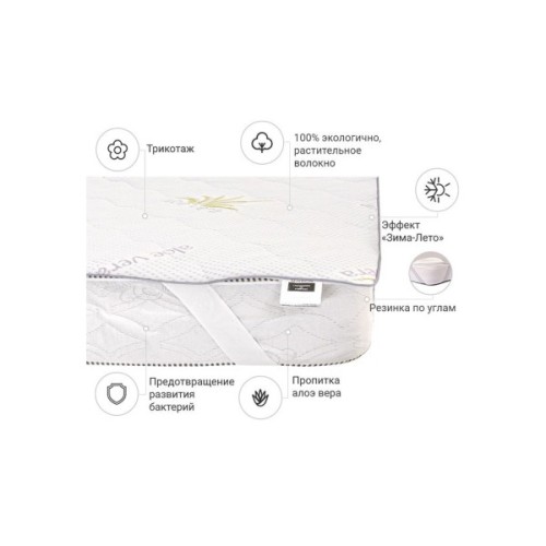 Наматрацник MirSon №1002 Alberto Eco Seasons Aloe Vera 150х200 см (2200001491250)