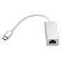 Перехідник USB-C to RJ45 Ethernet 1000Mbps aluminium Vinga (VCPATC2GBLNS)
