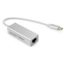 Перехідник USB-C to RJ45 Ethernet 1000Mbps aluminium Vinga (VCPATC2GBLNS)