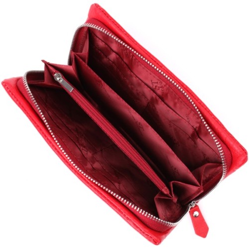 Гаманець ST Leather З відділенням під телефон з натуральної шкіри Червоний (23100)