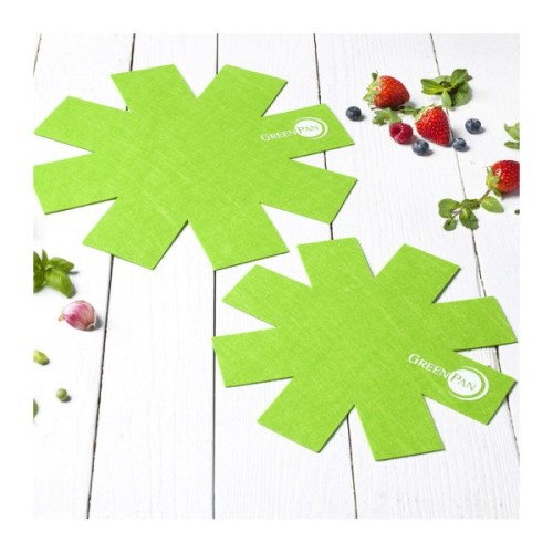 Захист для зберігання сковорідок GreenPan 2 шт, 27 + 34 см, салатовий (CC000749-001)