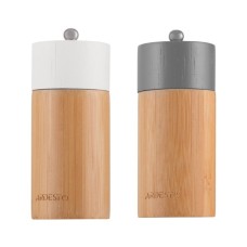 Млинок для спецій Ardesto Midori, Набір 2 шт х 35мл для солі та перцю сірий, білий (AR1411B)