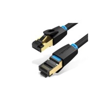 Патч-корд 0.5м, S/FTP cat 8 RJ-45 black Vention (IKABD)