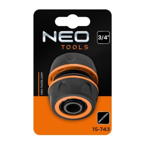 З'єднувальна муфта для шланга Neo Tools муфта ремонтна 3/4", двокомпонентна (15-743)