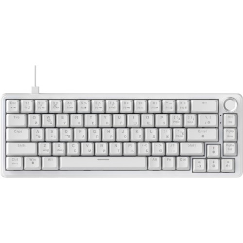 Клавіатура Ajazz AK690 Peach Mist Switch USB UA White (AK690-PM-W)