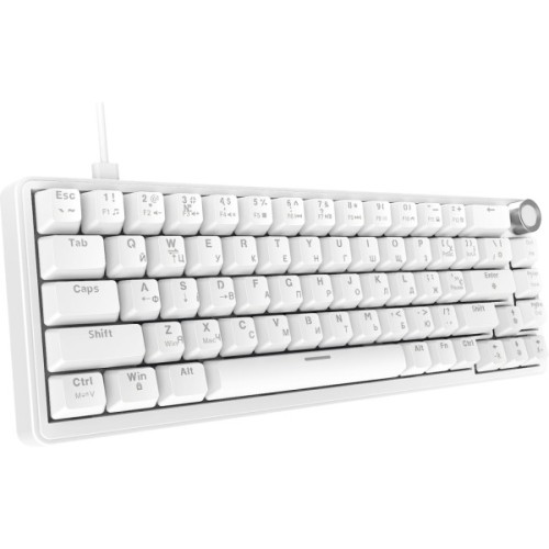 Клавіатура Ajazz AK690 Peach Mist Switch USB UA White (AK690-PM-W)