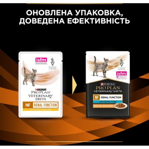 Вологий корм для кішок Purina Pro Plan Veterinary Diets NF Renal Function Advanced Care При патології нирок З куркою 10 x 85 г (7613287873644)