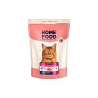 Сухий корм для кішок Home Food Healthy skin and shiny coat з індичкою та лососем 1.6 кг (4820235020170)