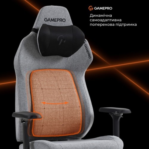 Крісло ігрове GamePro GC925G Fabric Gray (GC925G)