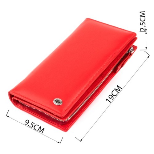 Гаманець ST Leather Шкіряний жіночий Червоний (19275)