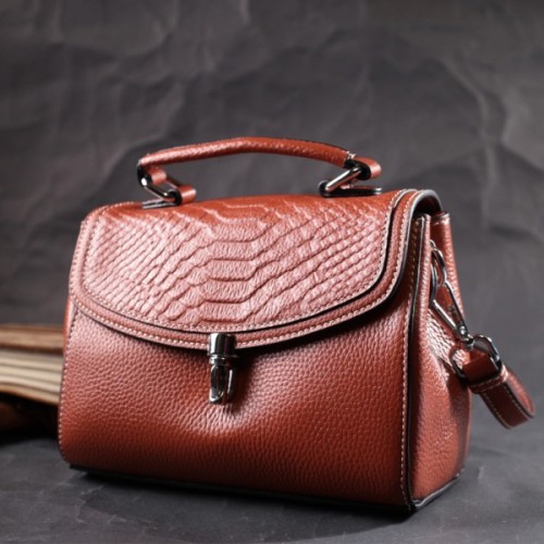 Сумка Vintage З натуральної шкіри Коричнева (22417)