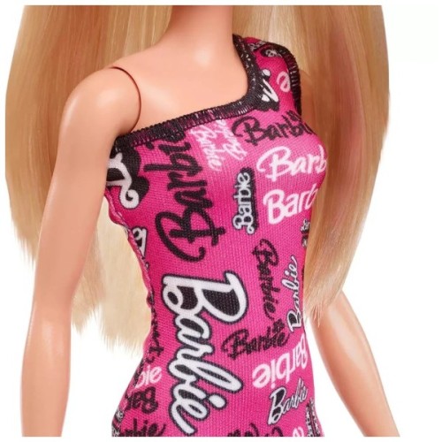 Лялька Barbie Супер стиль Блондинка у брендованій сукні (HRH07)