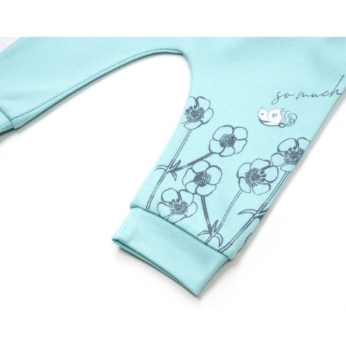 Набір дитячого одягу Miniworld з квіточками (16137-68G-mint)