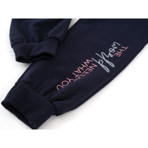 Спортивний костюм дитячий Breeze з квіточками (22098-164G-peach)