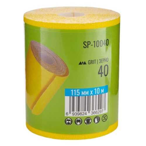 Наждачний папір Alloid на паперовій основі, 115мм х 10м, зерно 40 (SP-10040)