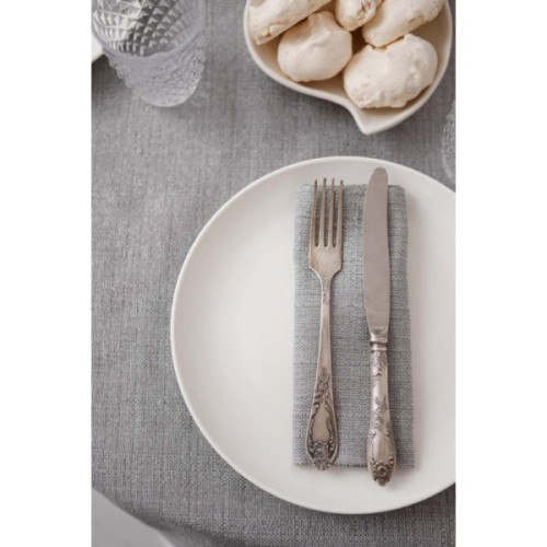 Скатертина Прованс святкова кругла Перлина Silver Dх136 (037602)