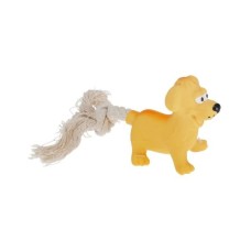 Іграшка для собак MISOKO&CO Собака з мотузкою жовтий 18 см (BEIRM00155)