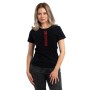 Футболка Sol's Regent Women Вишиванка стрічкою чорний XL (01825309/312XL)