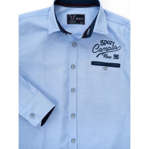 Сорочка дитяча Breeze шкільна (G-280-146B-blue)