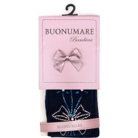Колготки дитячі BNM з квітами зі страз (M0C0302-1163-9G-blue)