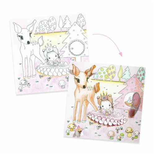 Набір для творчості Djeco Розфарбовування Маленькі віконця Пупі (DJ09699)